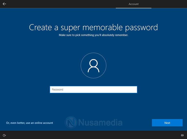 masukkan password windows 10