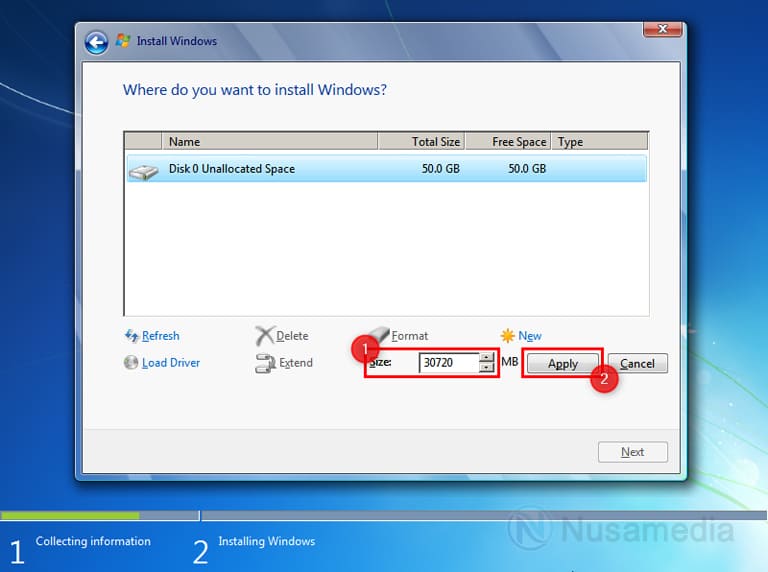 membuat partisi hardisk baru di windows 7