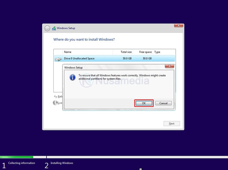 membuat partisi system di windows 8