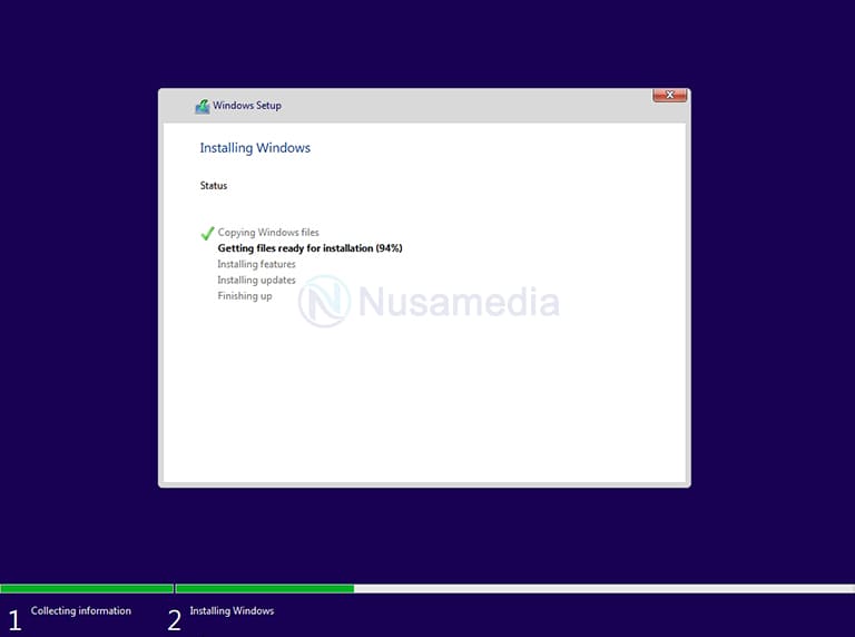 proses instalasi windows 8 di hardisk baru