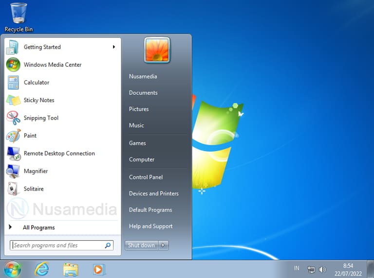 proses install windows 7 selesai