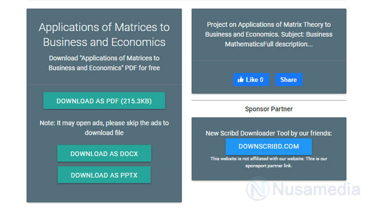 cara download file di scribd dengan docdownloader