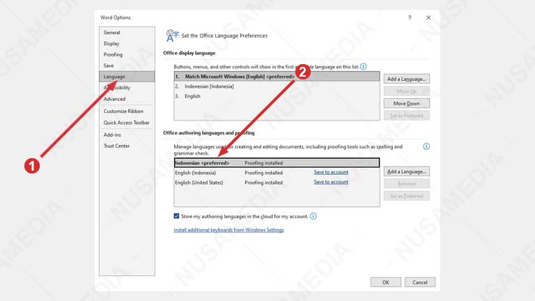 Menambahkan bahasa indonesia di word